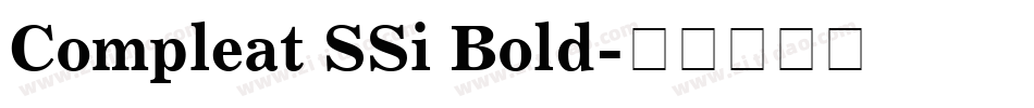 Compleat SSi Bold字体转换